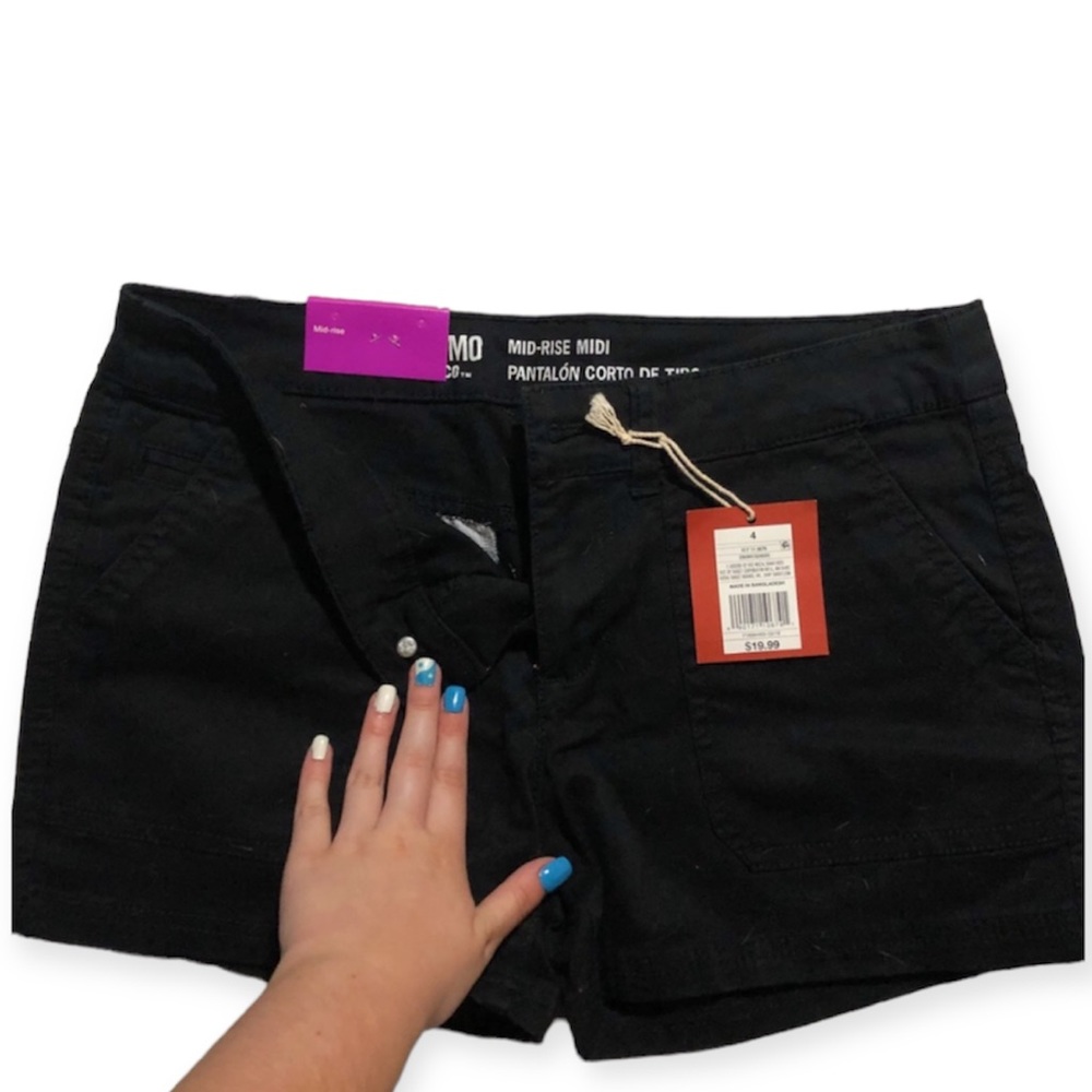NWT mossimo black mid rise midi shorts